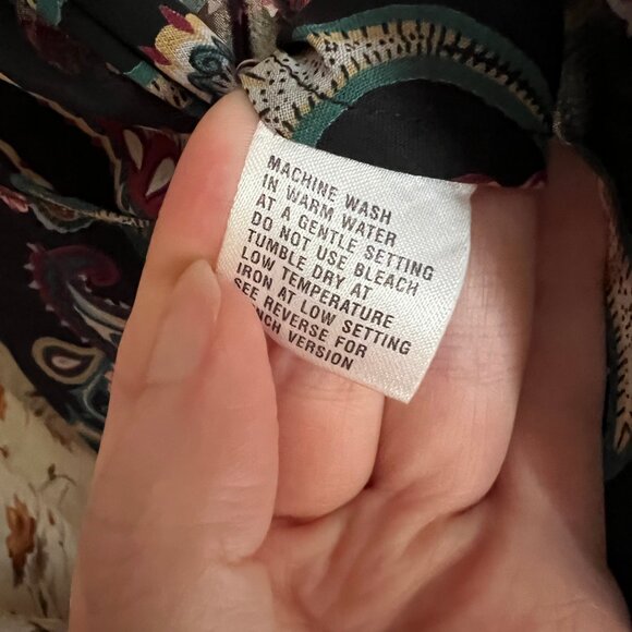 Vintage French Slip Dress Floral Print Midi Maxi Whimsigoth Summer Sun 90s Y2K - Picture 6 of 7